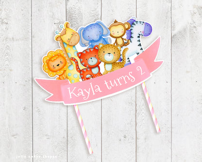 Safari Animals Cake Topper
