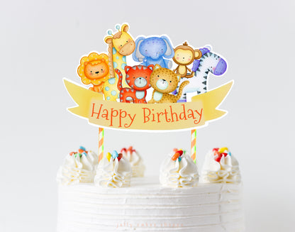 Safari Animals Cake Topper