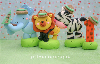 Safari Animals Cake Toppers