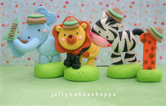 Safari Animals Cake Toppers
