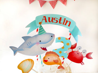 Shark Birthday Cake Decorations
