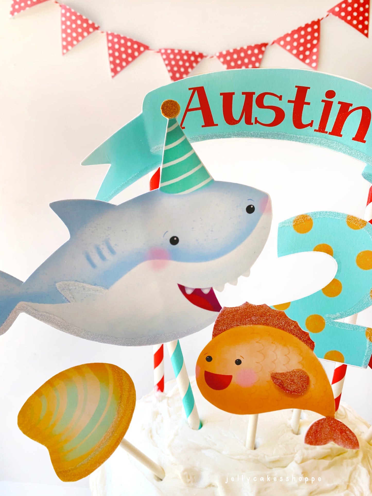 Shark Birthday Cake Decorations