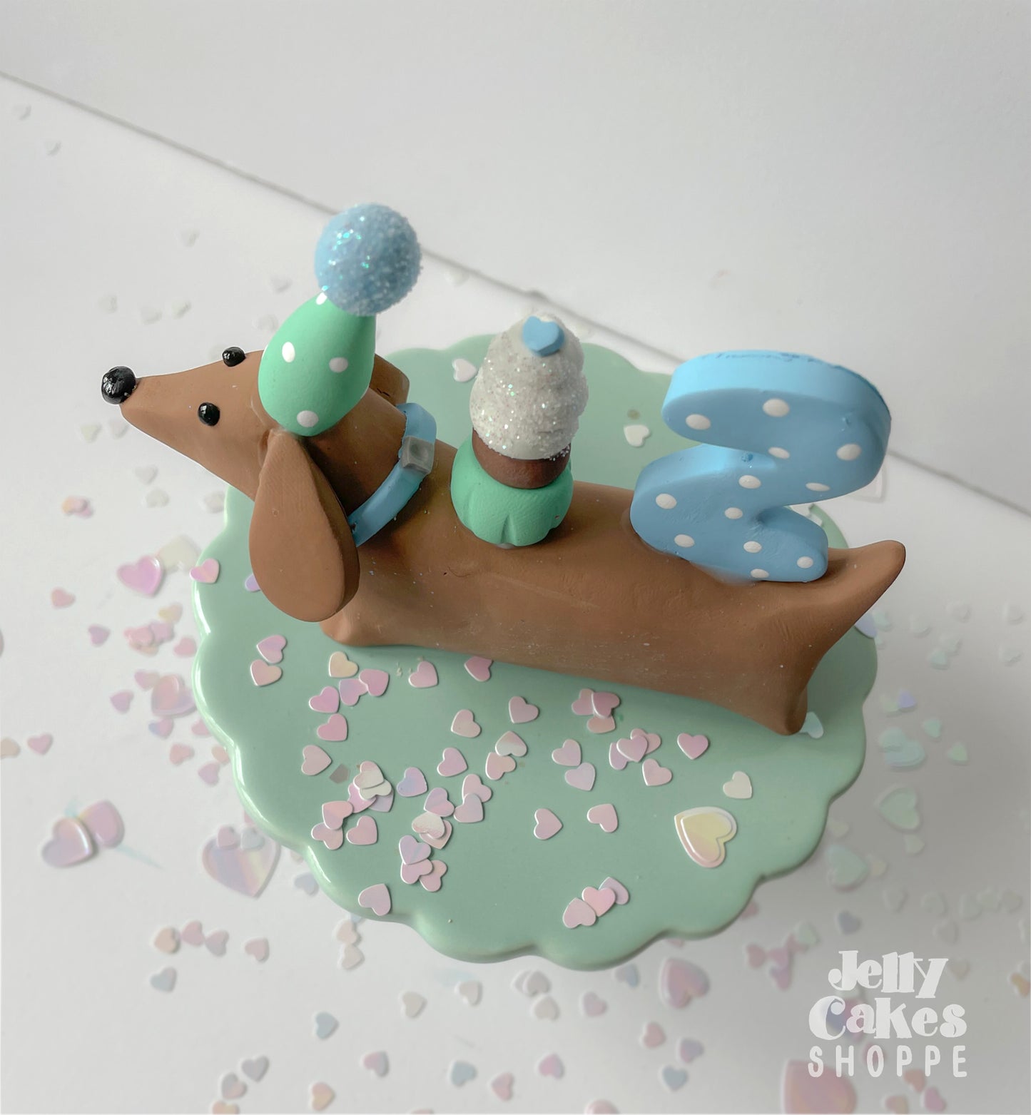 Dachshund Cake Topper, A Weenie Bit Older Birthday Party