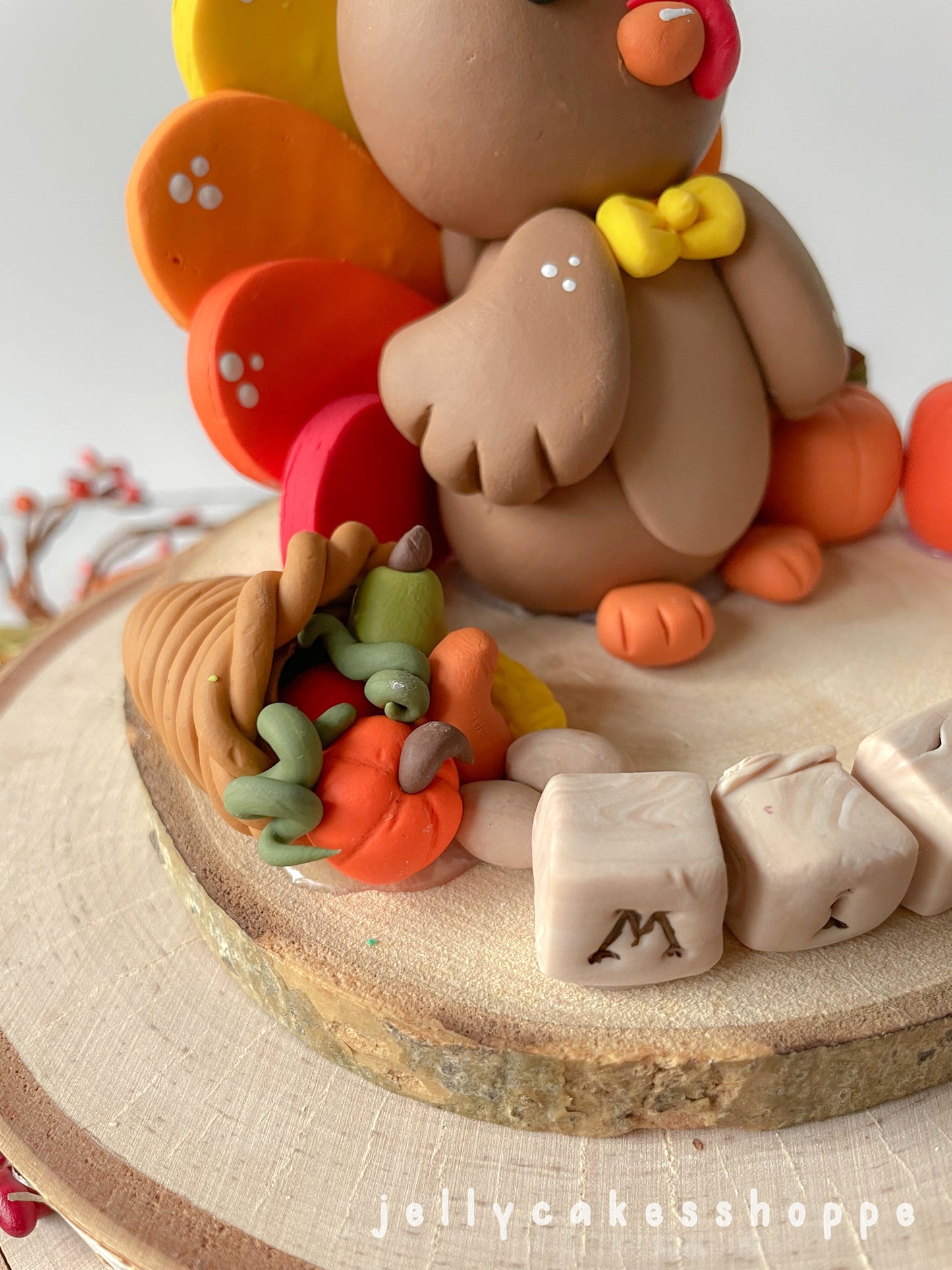 Turkey Cake Topper for Autumn Baby Shower or Birthday