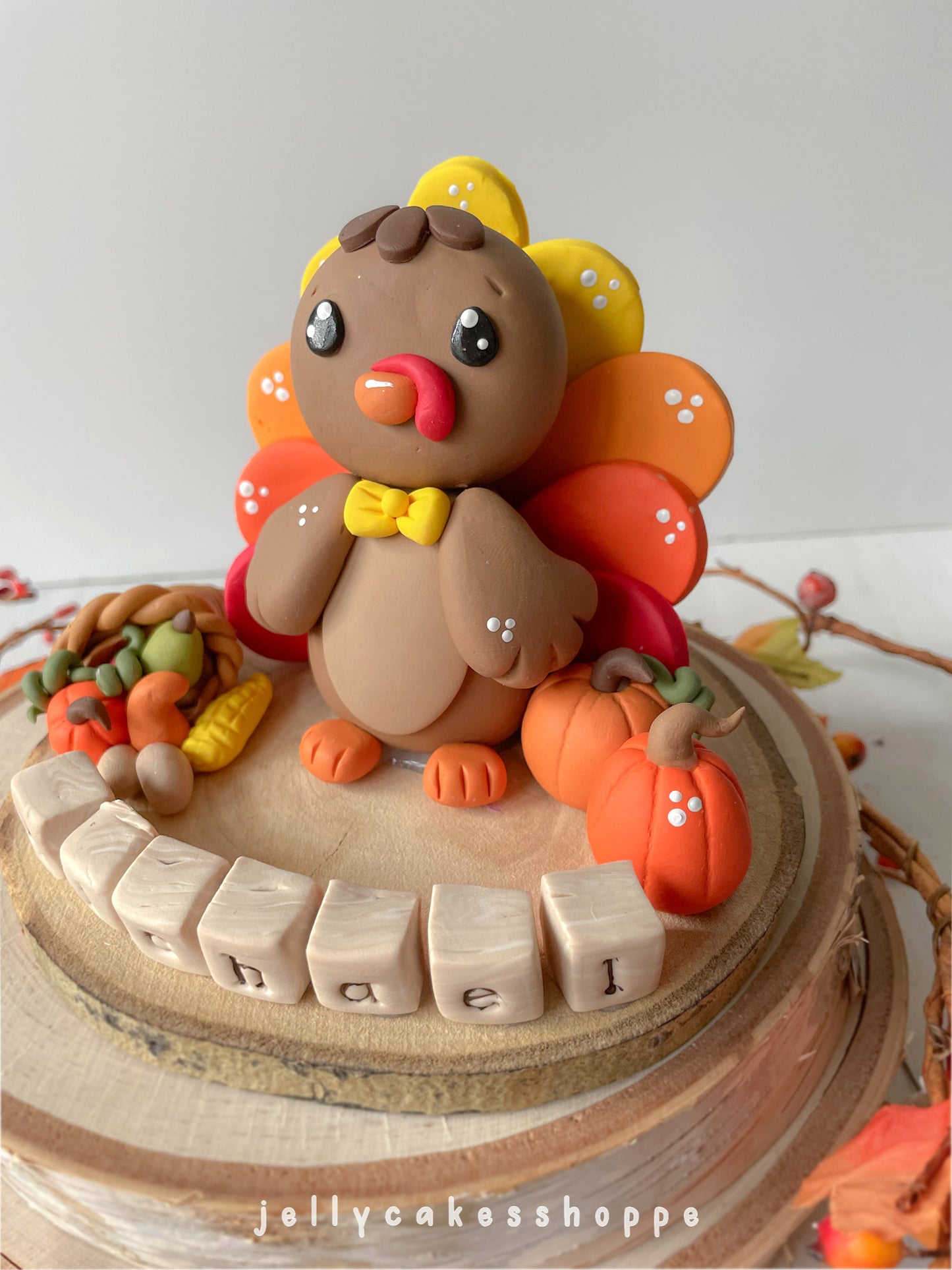 Turkey Cake Topper for Autumn Baby Shower or Birthday