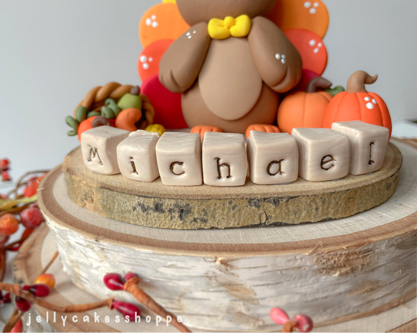 Turkey Cake Topper for Autumn Baby Shower or Birthday