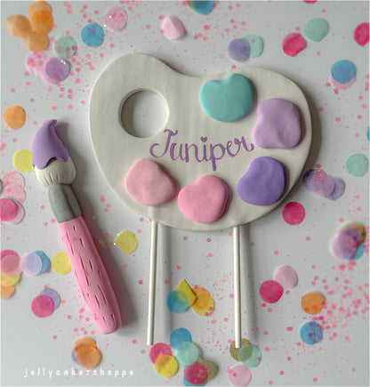 Artist Birthday Party Cake Topper