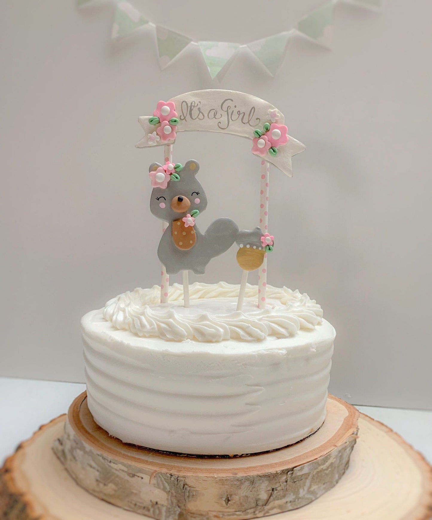 Woodland Baby Shower Cake Topper for Girl
