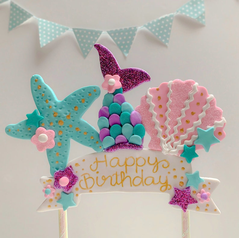 Mermaid Tail Cake Topper