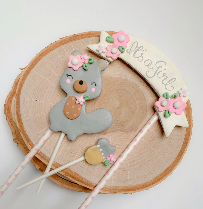 Woodland Baby Shower Cake Topper for Girl