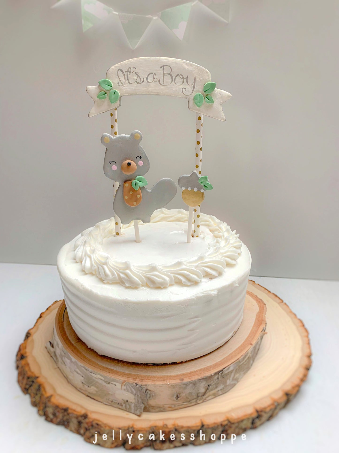 Woodland Baby Shower Cake Topper for Boy