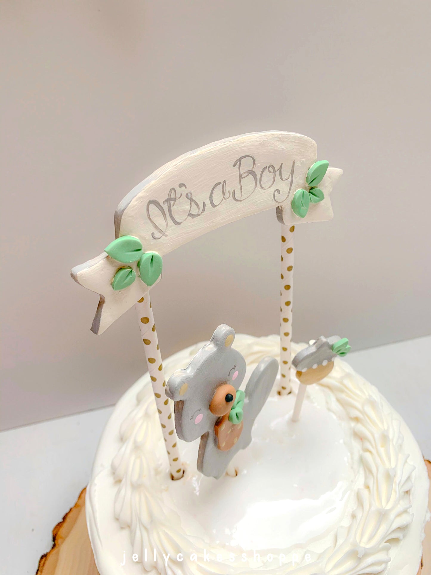 Woodland Baby Shower Cake Topper for Boy