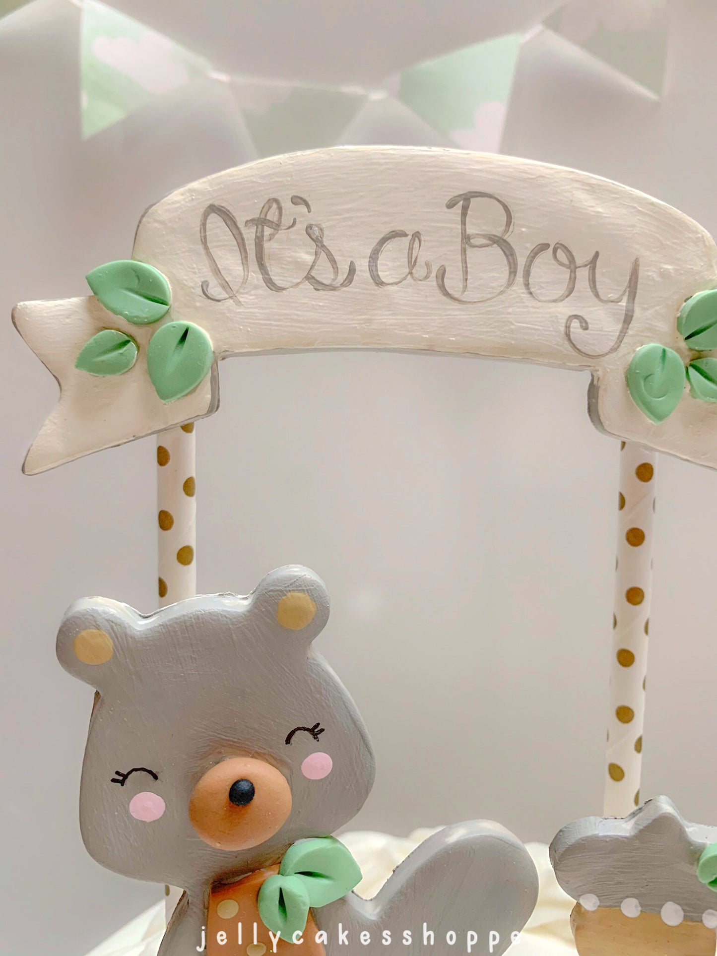 Woodland Baby Shower Cake Topper for Boy