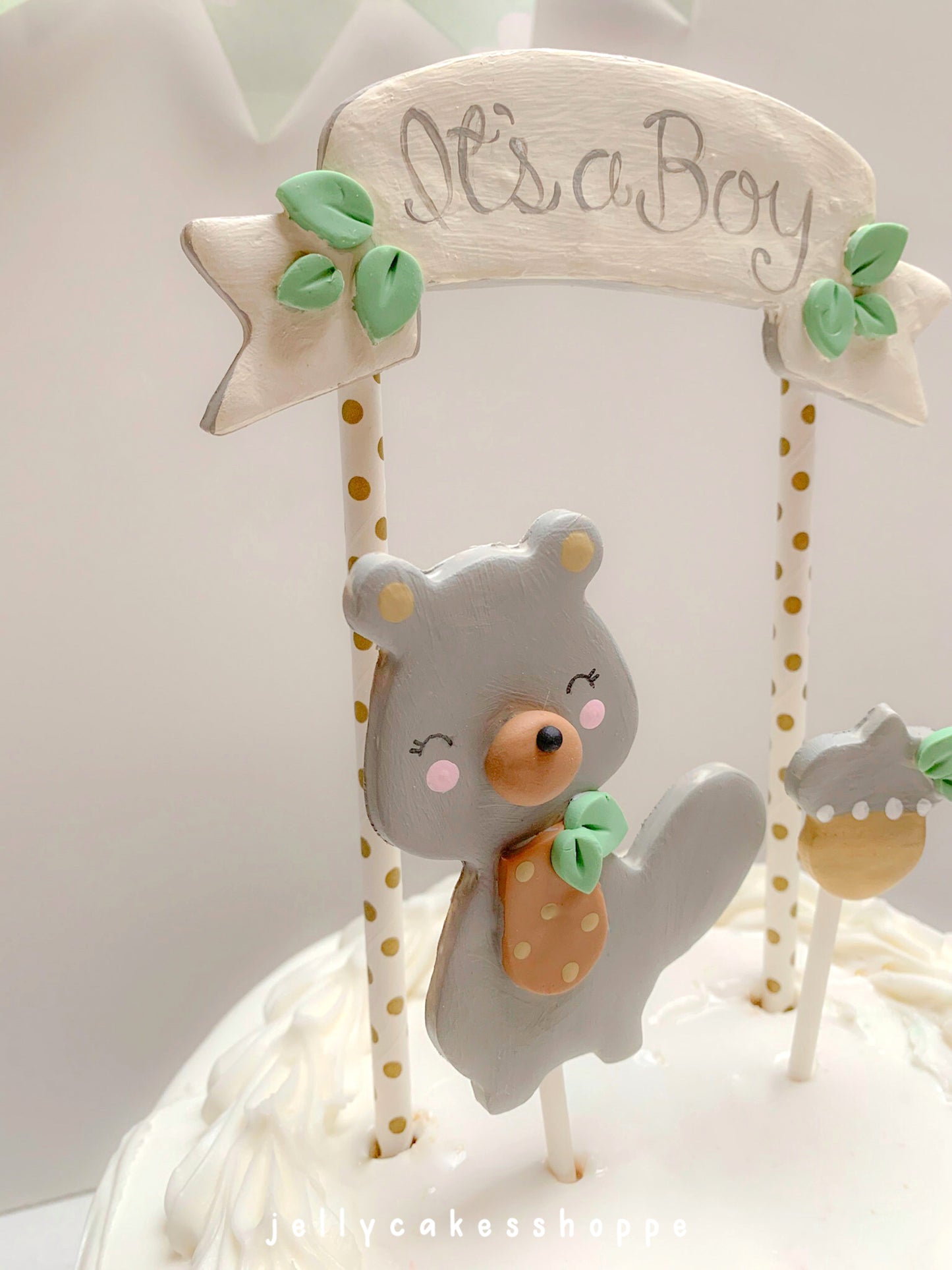 Woodland Baby Shower Cake Topper for Boy